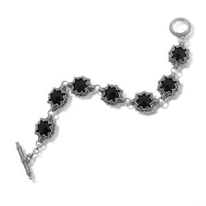KONSTANTINO Black Onyx 925 Silver Toggle Bracelet